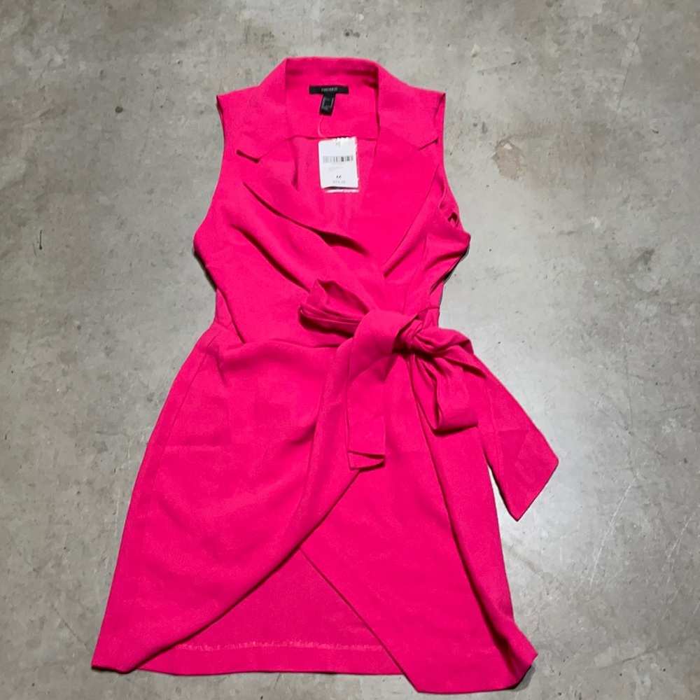 Forever 21 Pink Sleeveless Wrap Dress